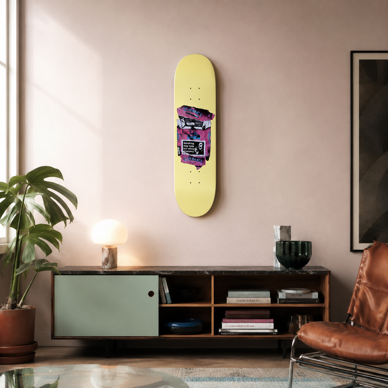 Camel 2 - skate decorativo ilustrado de pared