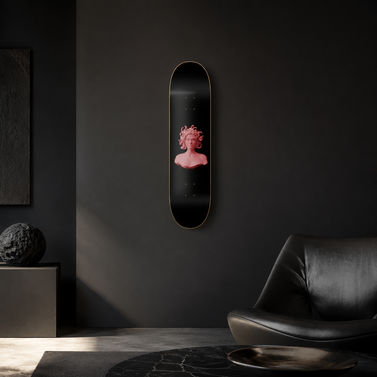 Black Venus - Venus arte clásico en tabla de skate decorativa