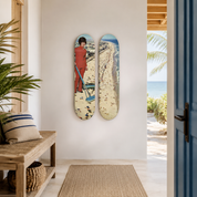 Clean Beach - playa minimalista en tabla de skate decorativa
