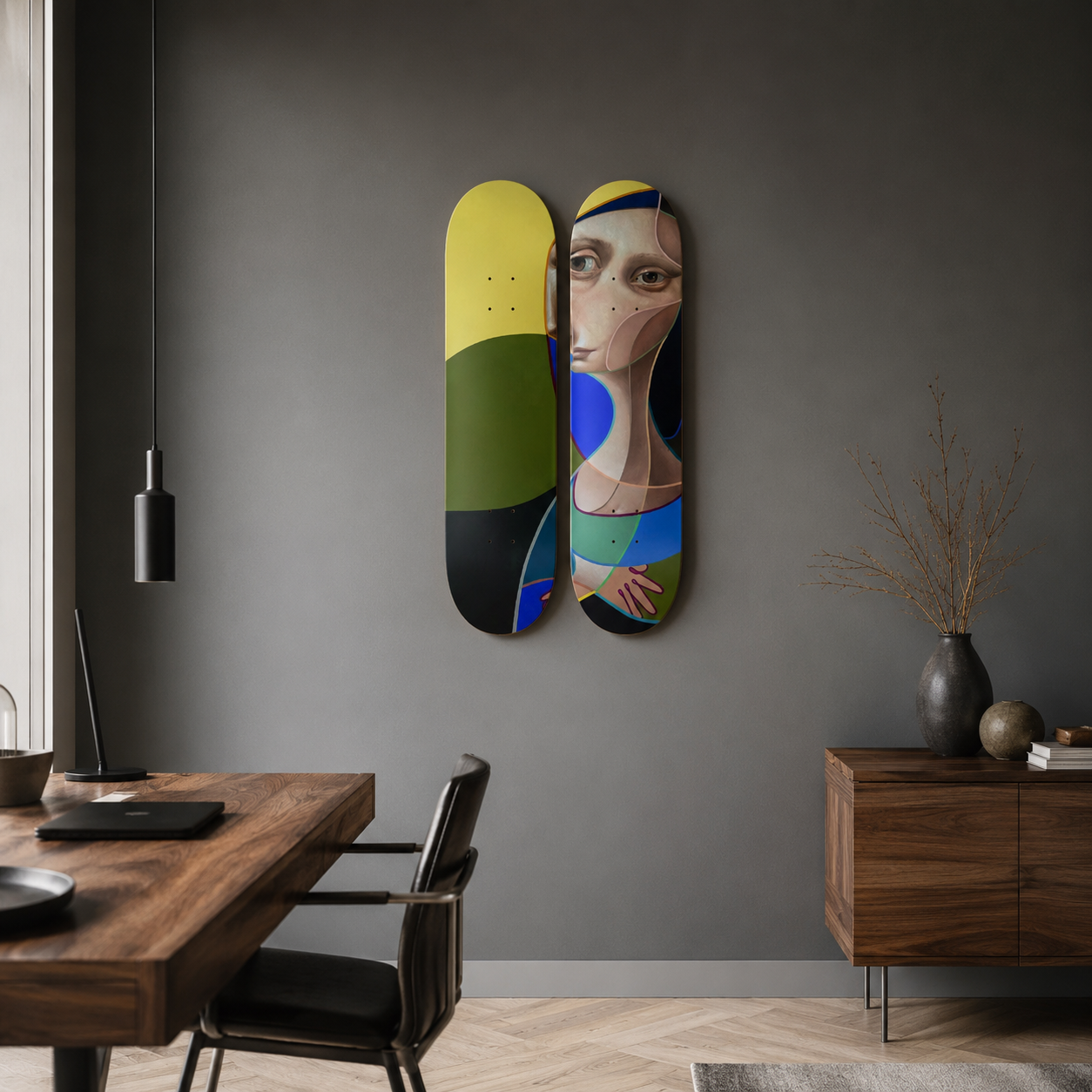 Lines - arte mural en skate de pared