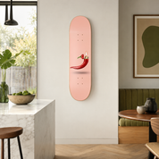 Chilli Fire - skate decorativo ilustrado de pared