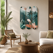 Jungle Trip - skate decorativo ilustrado de pared vista 2
