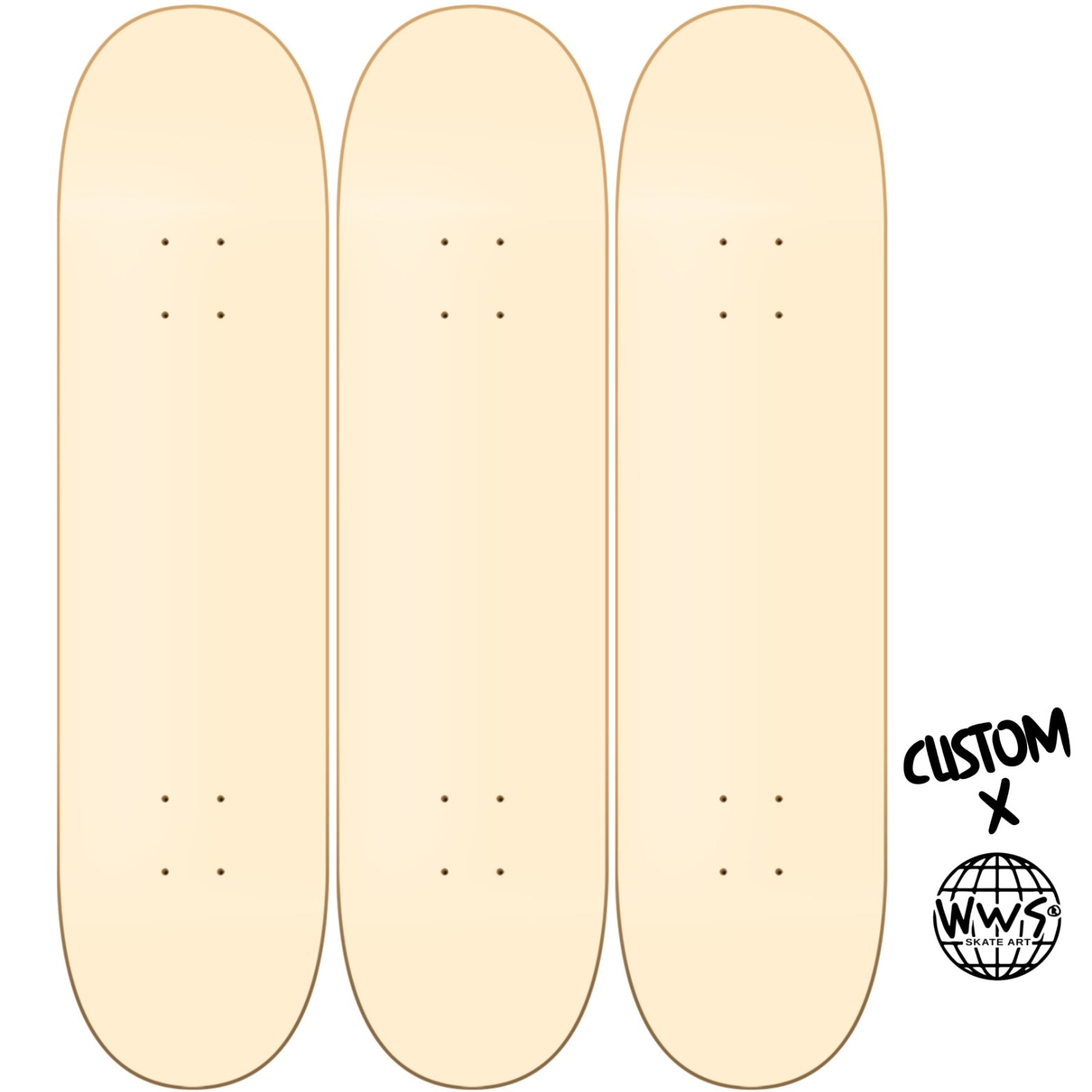 Personalizado 3 Deck - skate personalizado de pared vista 2