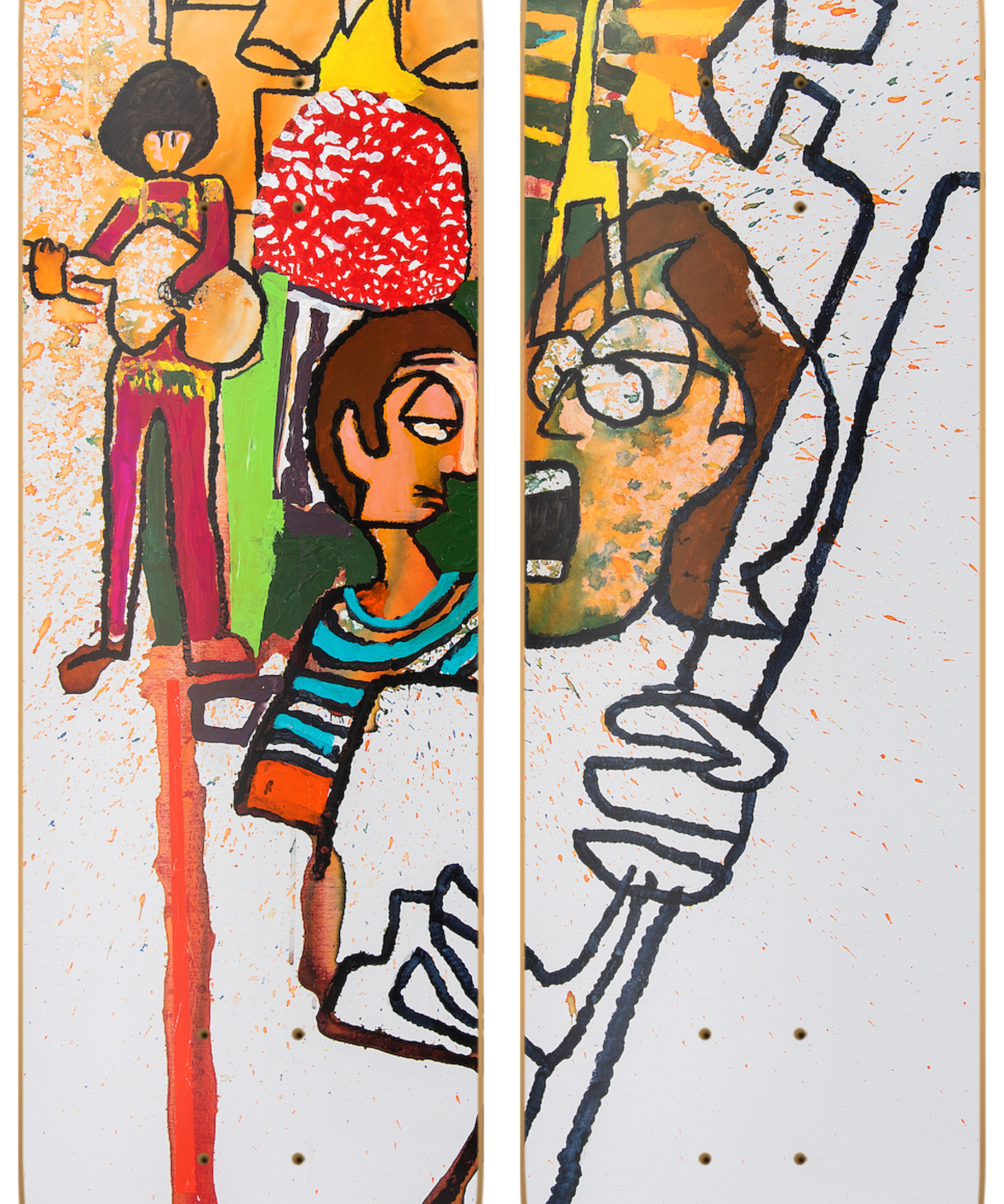 Beatles - Bororo - The Beatles arte chileno en tabla de skate decorativa vista 2