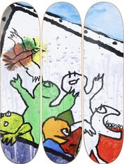 Descontrol - Bororo - obra de Bororo en skate decorativo vista 2