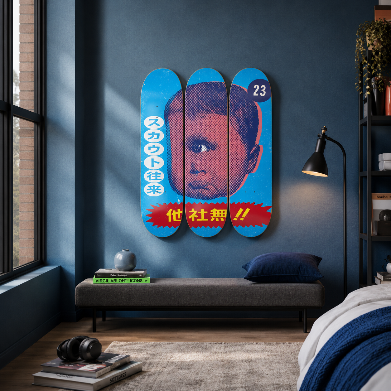 子供 - arte japonés en tabla de skate decorativa