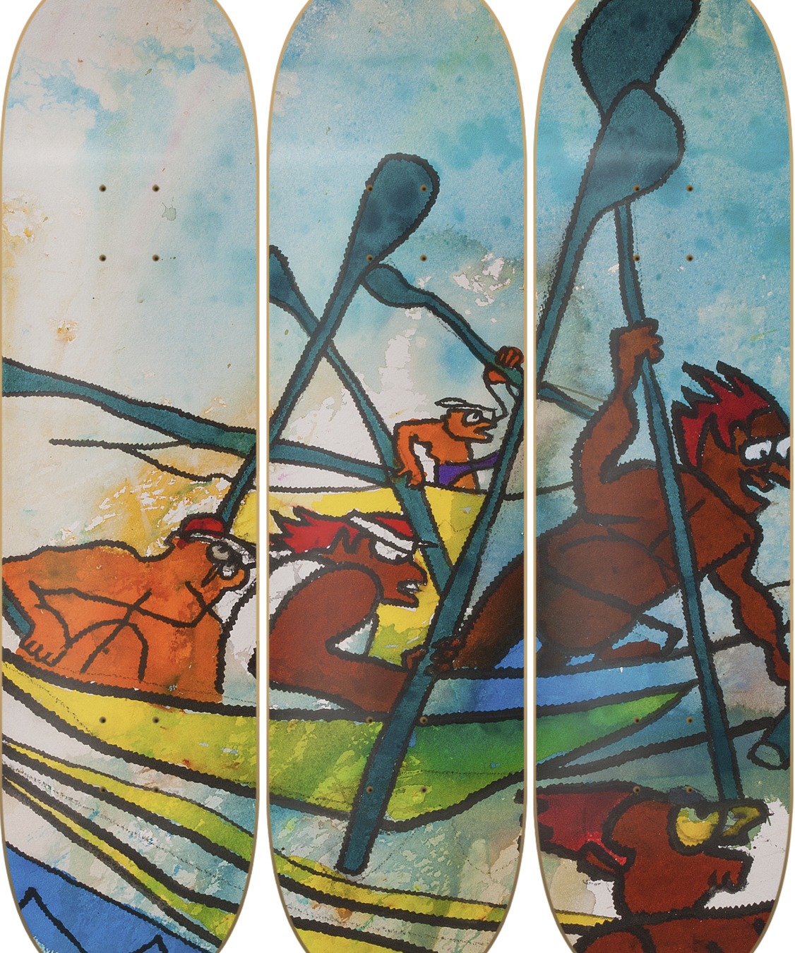 Huida - Bororo - obra de Bororo en skate decorativo