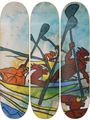 Huida - Bororo - obra de Bororo en skate decorativo