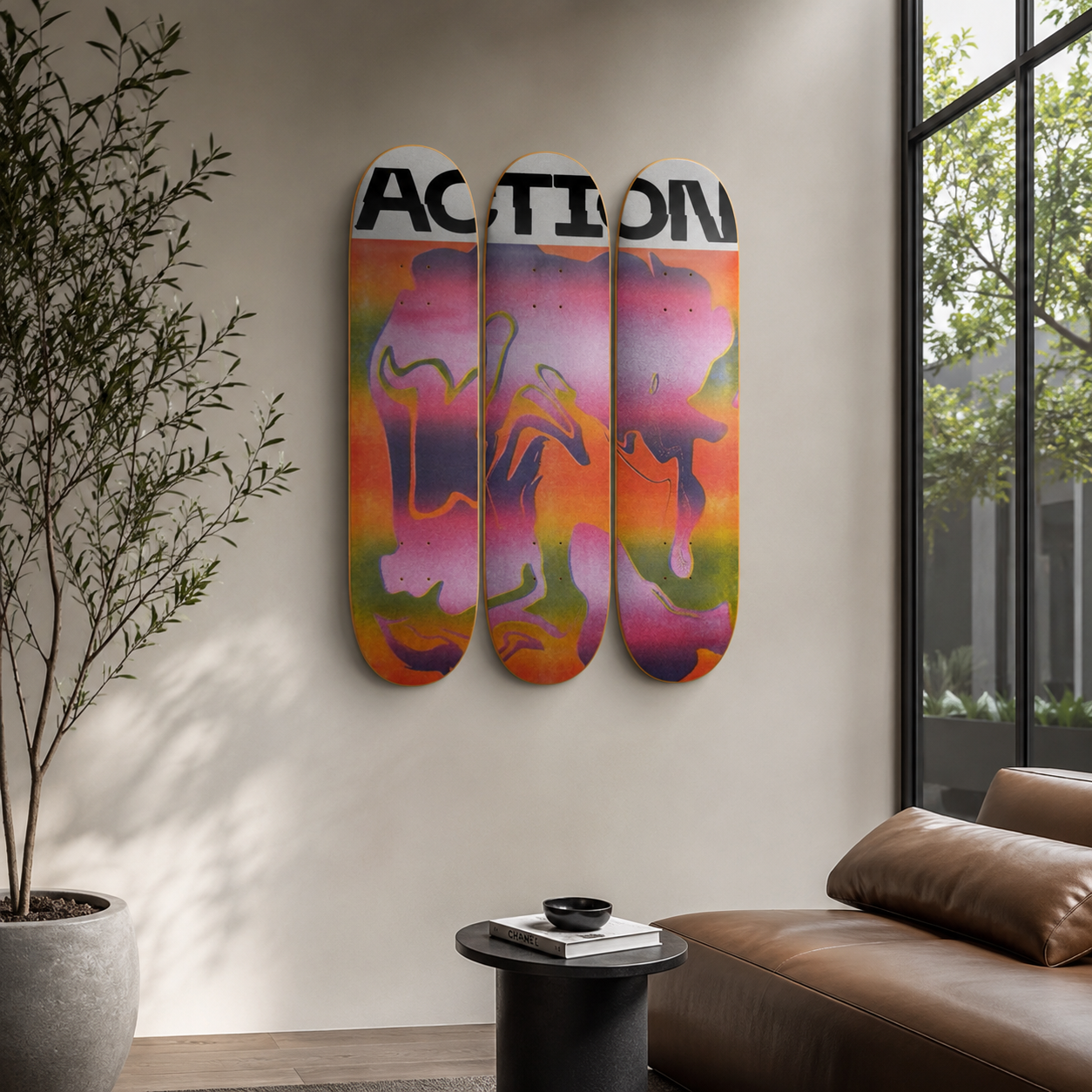 Action - skate decorativo diseño de pared