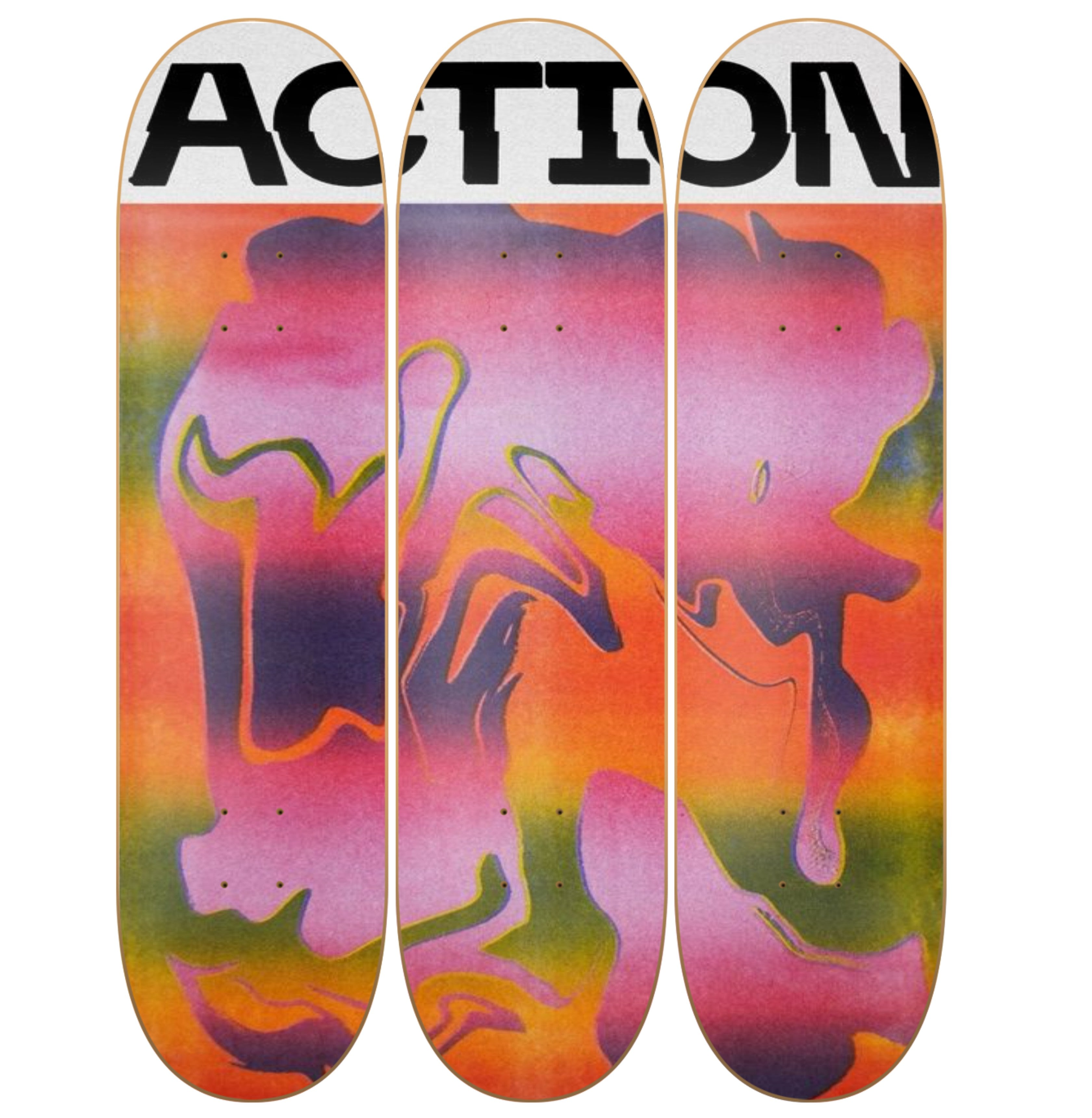 Action - skate decorativo diseño de pared vista 2