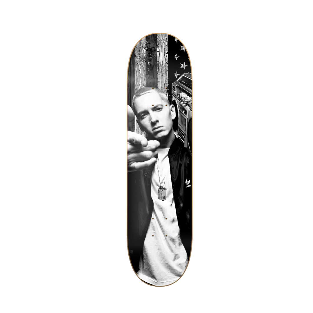 B Rabbit - Eminem 8 Mile en tabla de skate decorativa vista 2