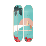 Balance - skate decorativo ilustrado de pared vista 2