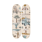 Beach Mix - playa y verano en tabla de skate decorativa vista 2