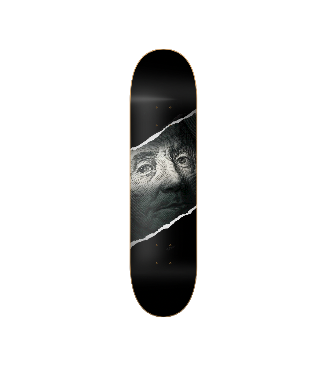 Benjamin - skate decorativo ilustrado de pared vista 2