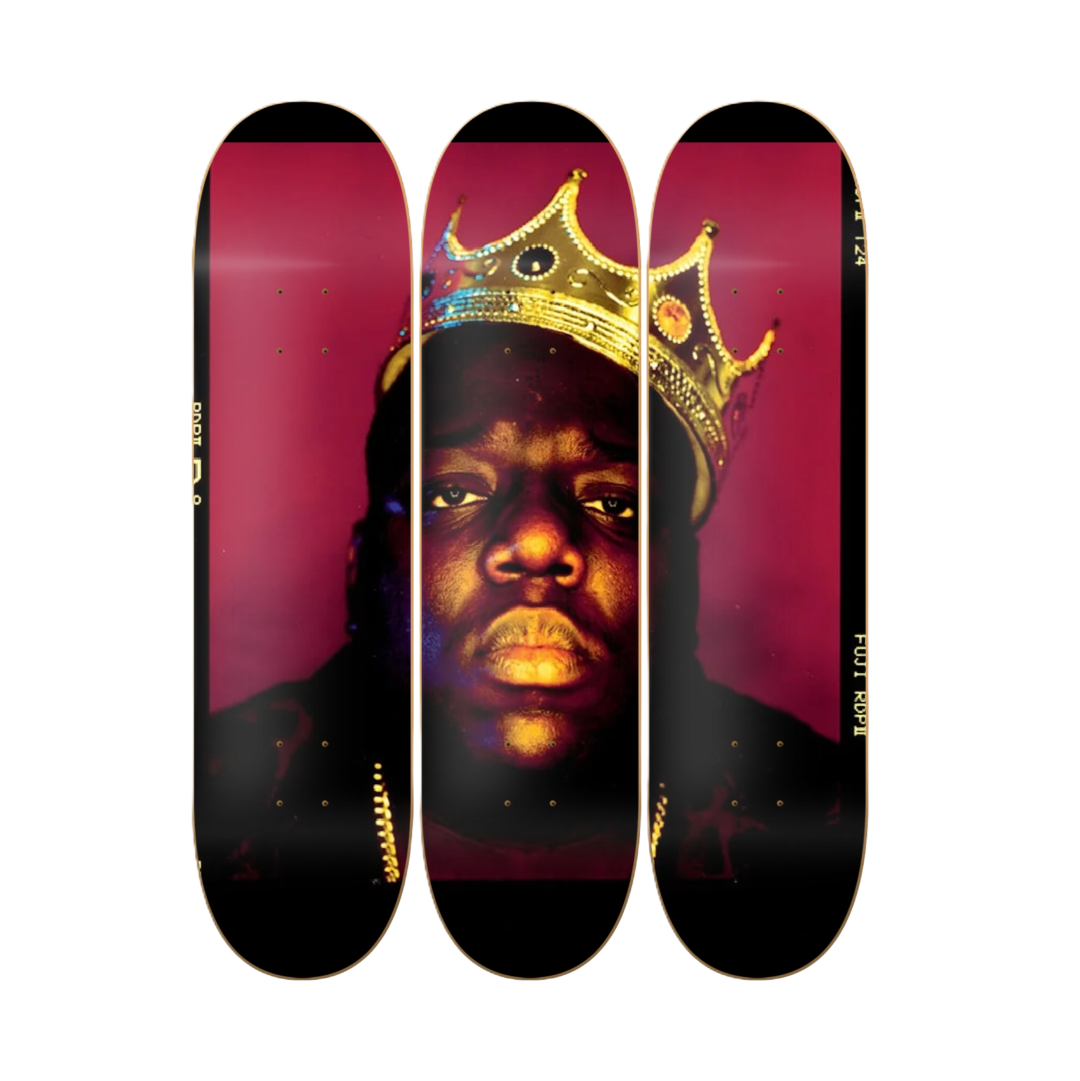 Biggie Crown - Notorious BIG en tabla de skate decorativa vista 2