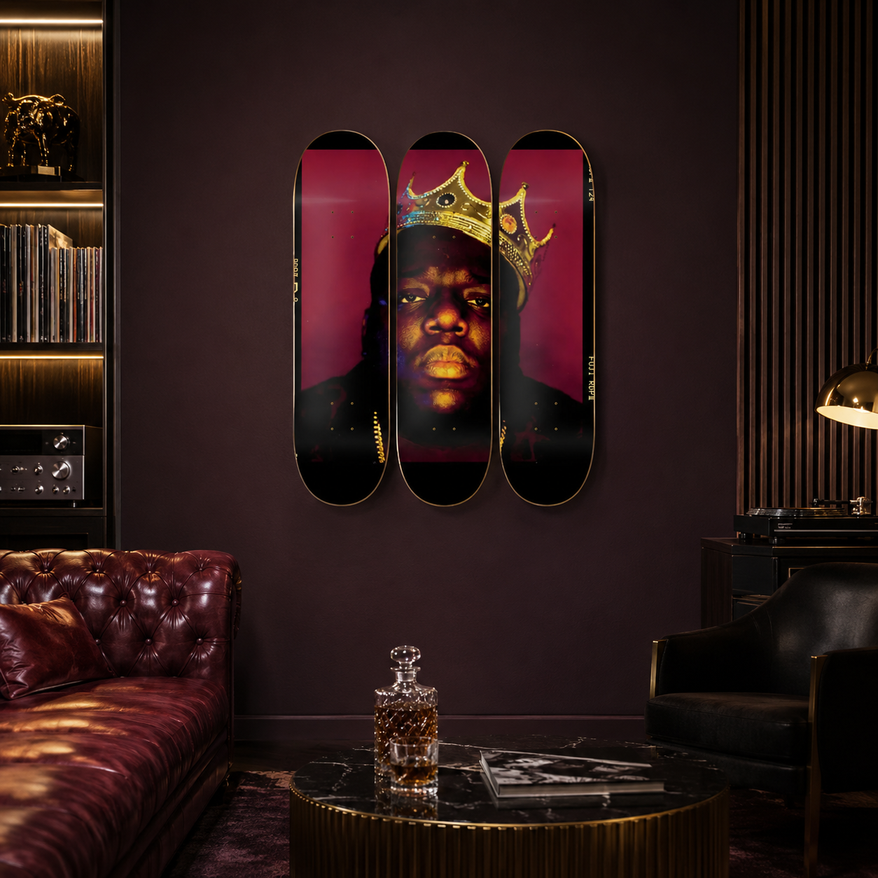 Biggie Crown - Notorious BIG en tabla de skate decorativa