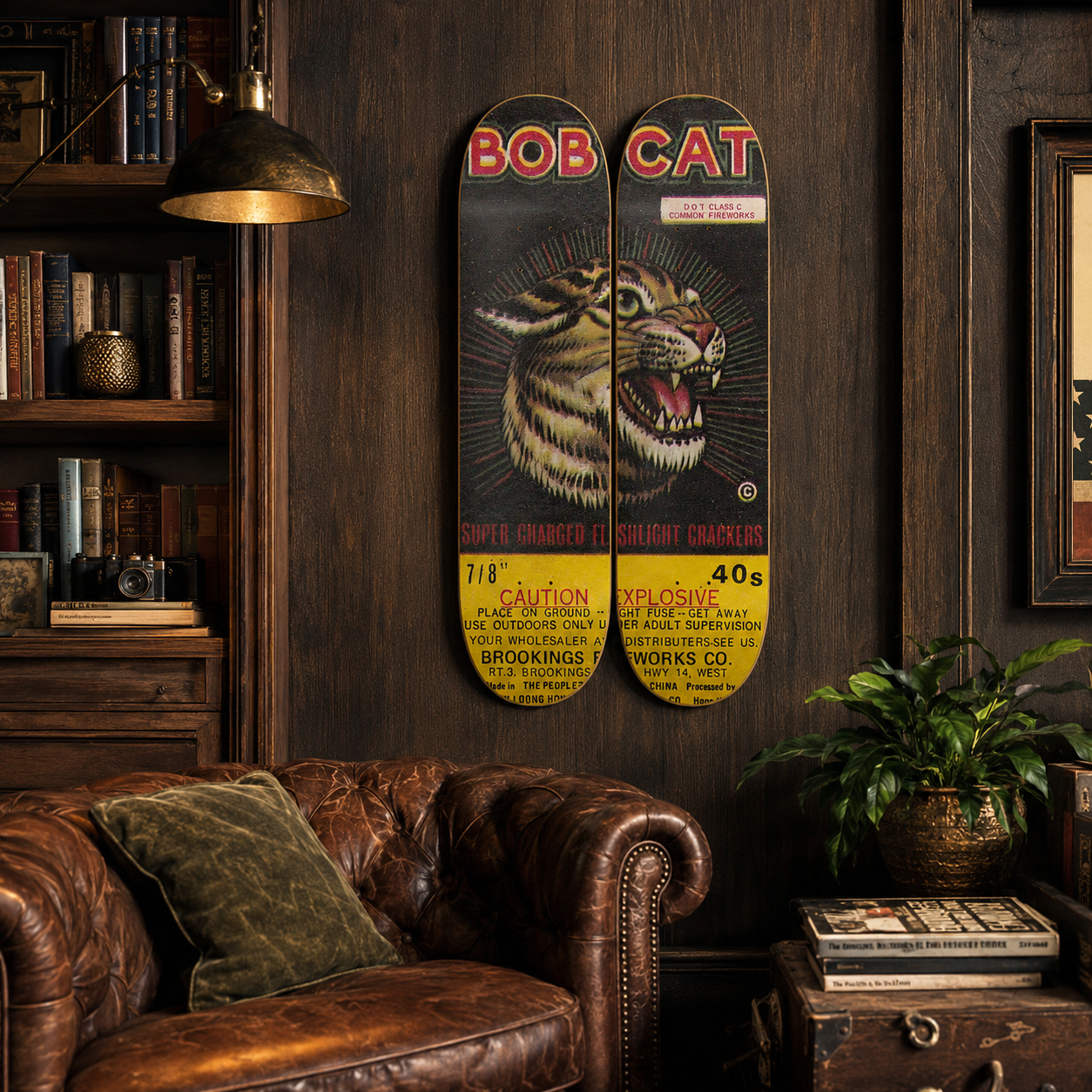 Bob Cat - skate decorativo diseño de pared