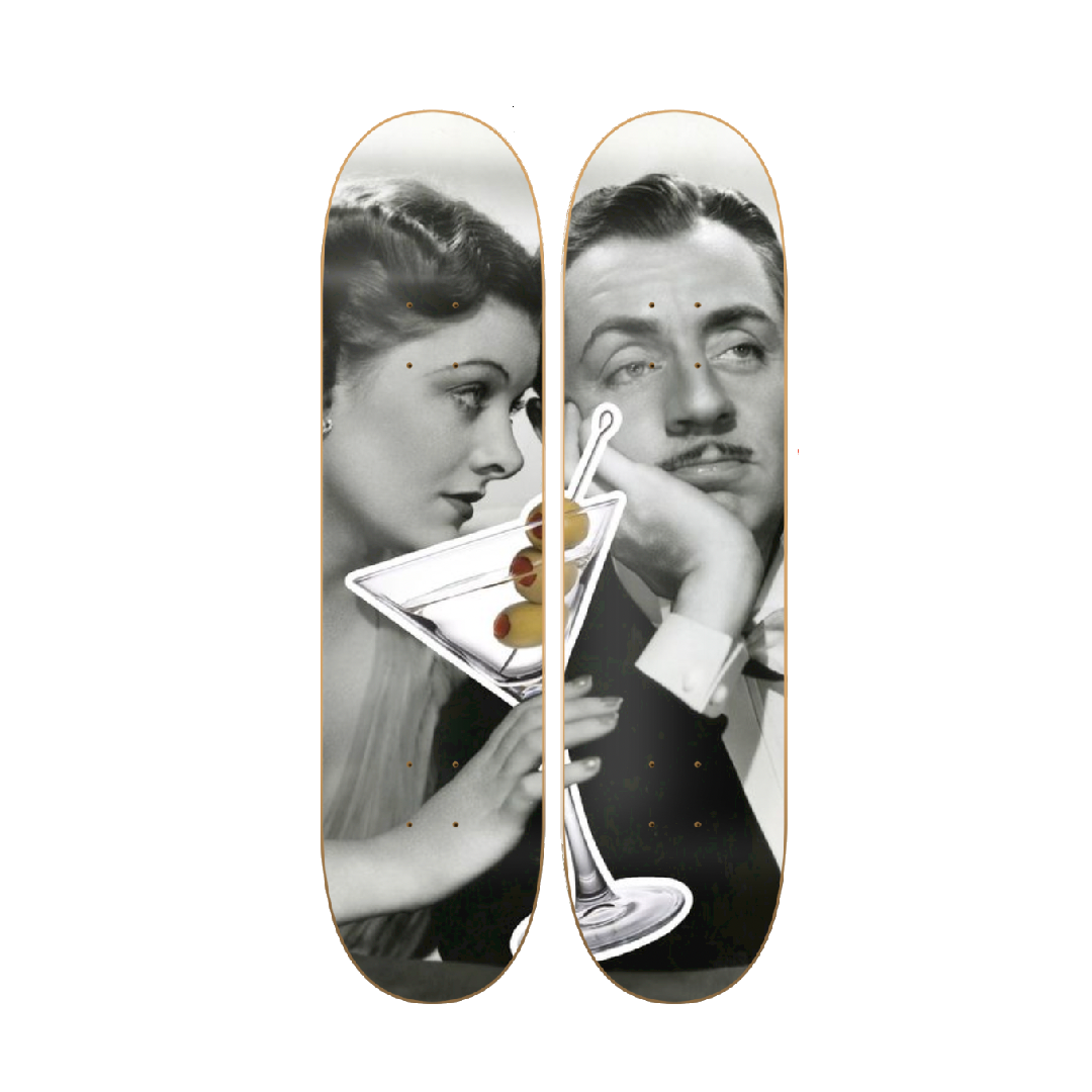 Bond - skate decorativo ilustrado de pared vista 2