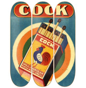 Cock - skate decorativo diseño de pared vista 2