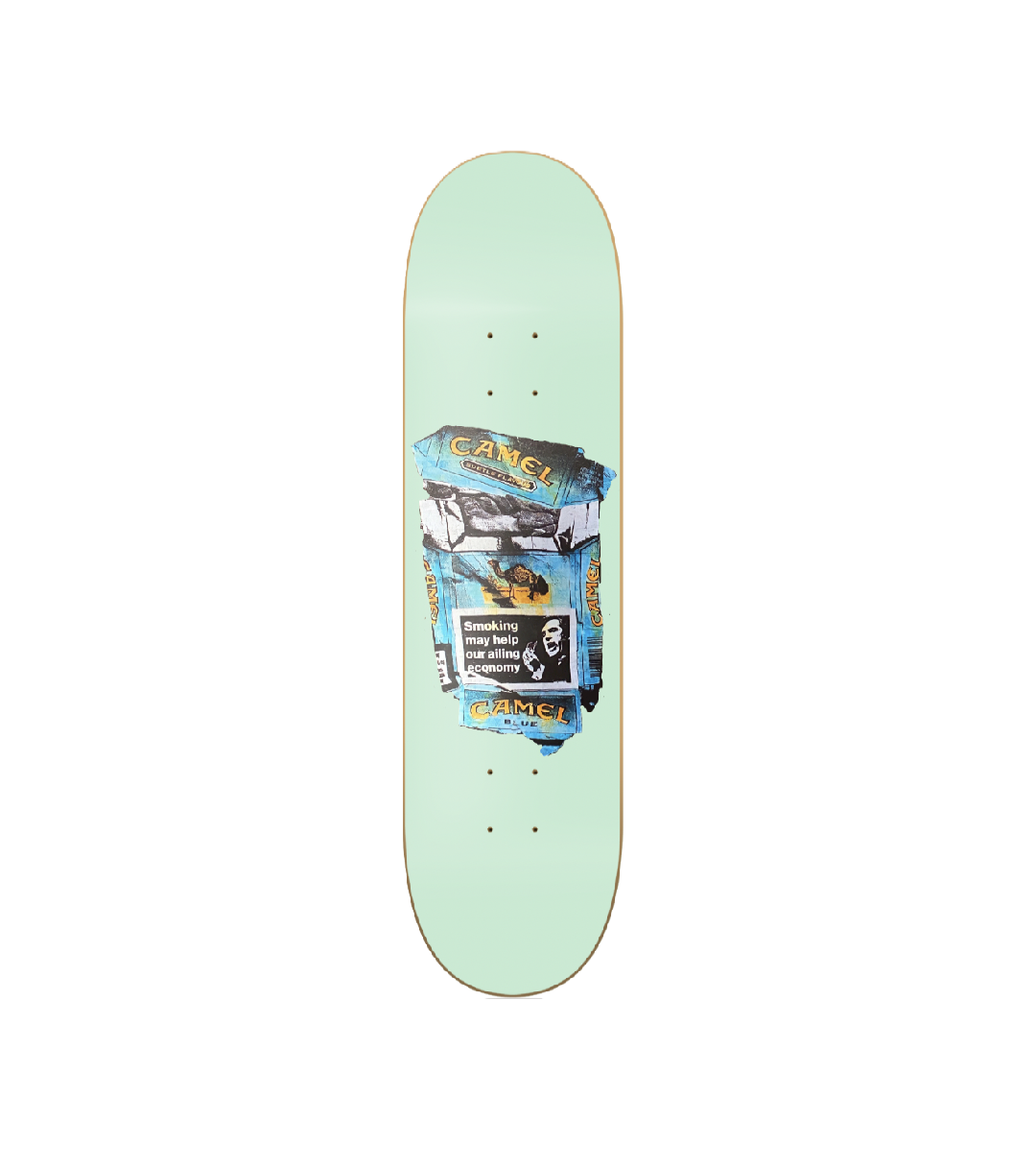 Camel 1 - skate decorativo ilustrado de pared vista 2