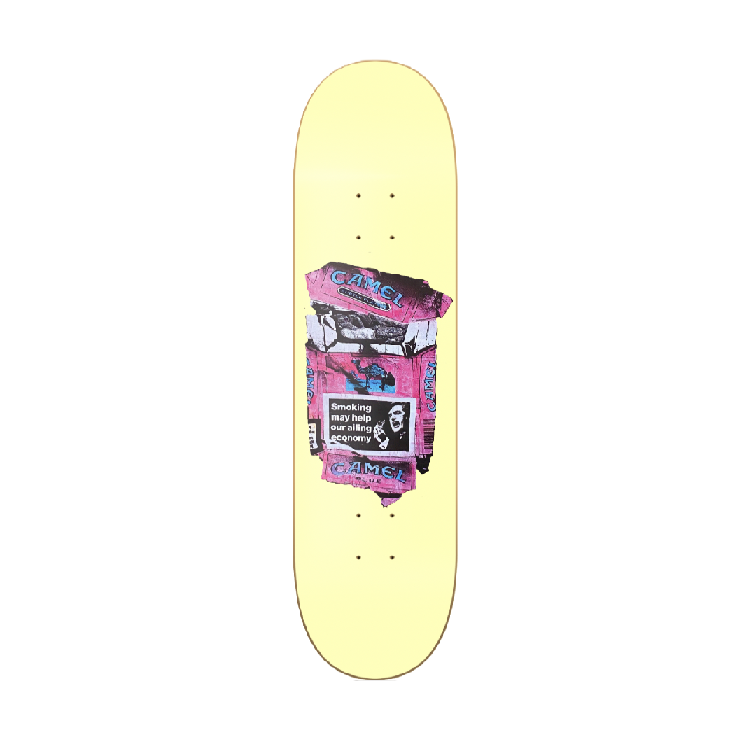 Camel 2 - skate decorativo ilustrado de pared vista 2