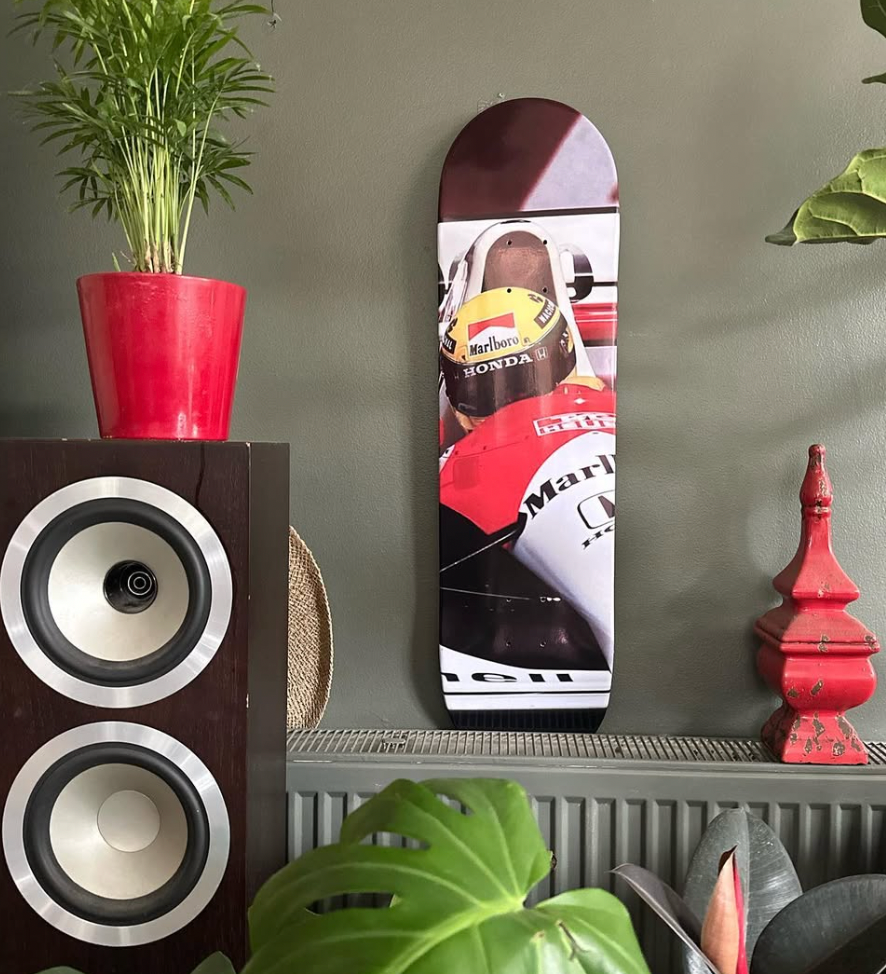Senna - skate decorativo deporte de pared
