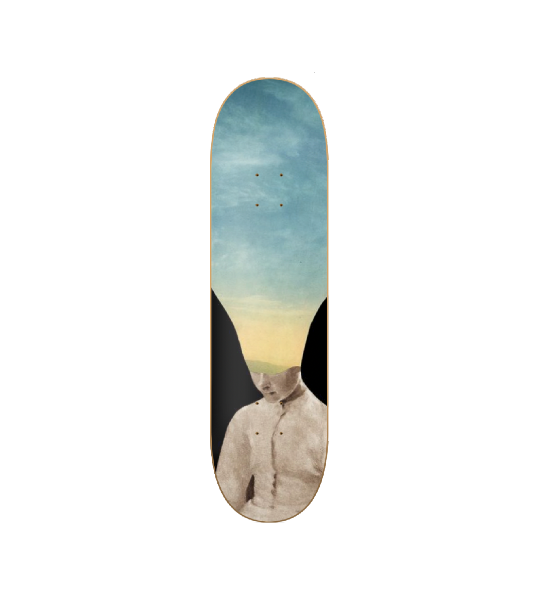 Chill Thinks - skate decorativo ilustrado de pared vista 2