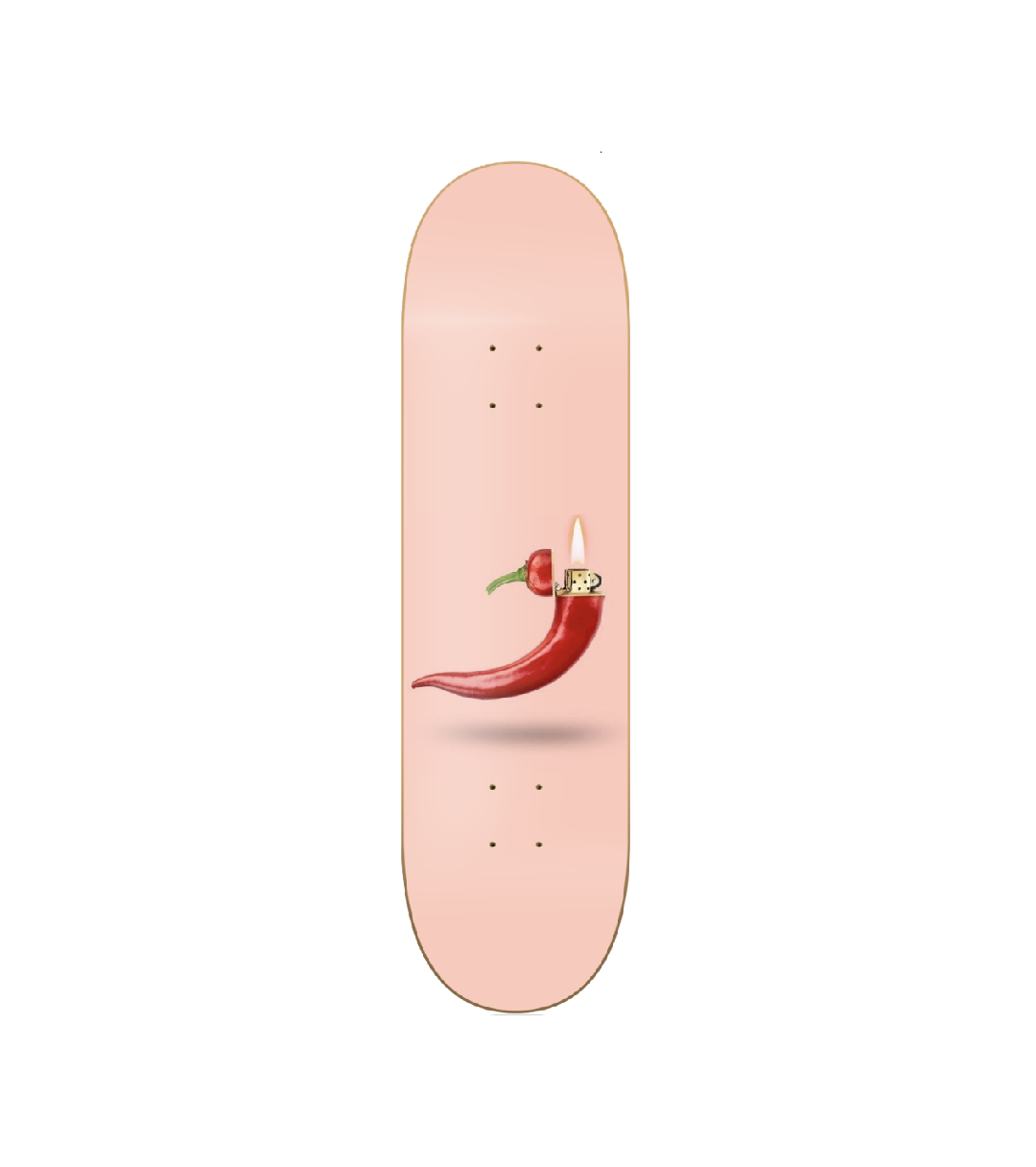 Chilli Fire - skate decorativo ilustrado de pared vista 2