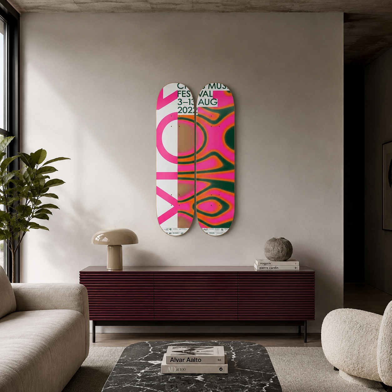 Chios - skate decorativo diseño de pared