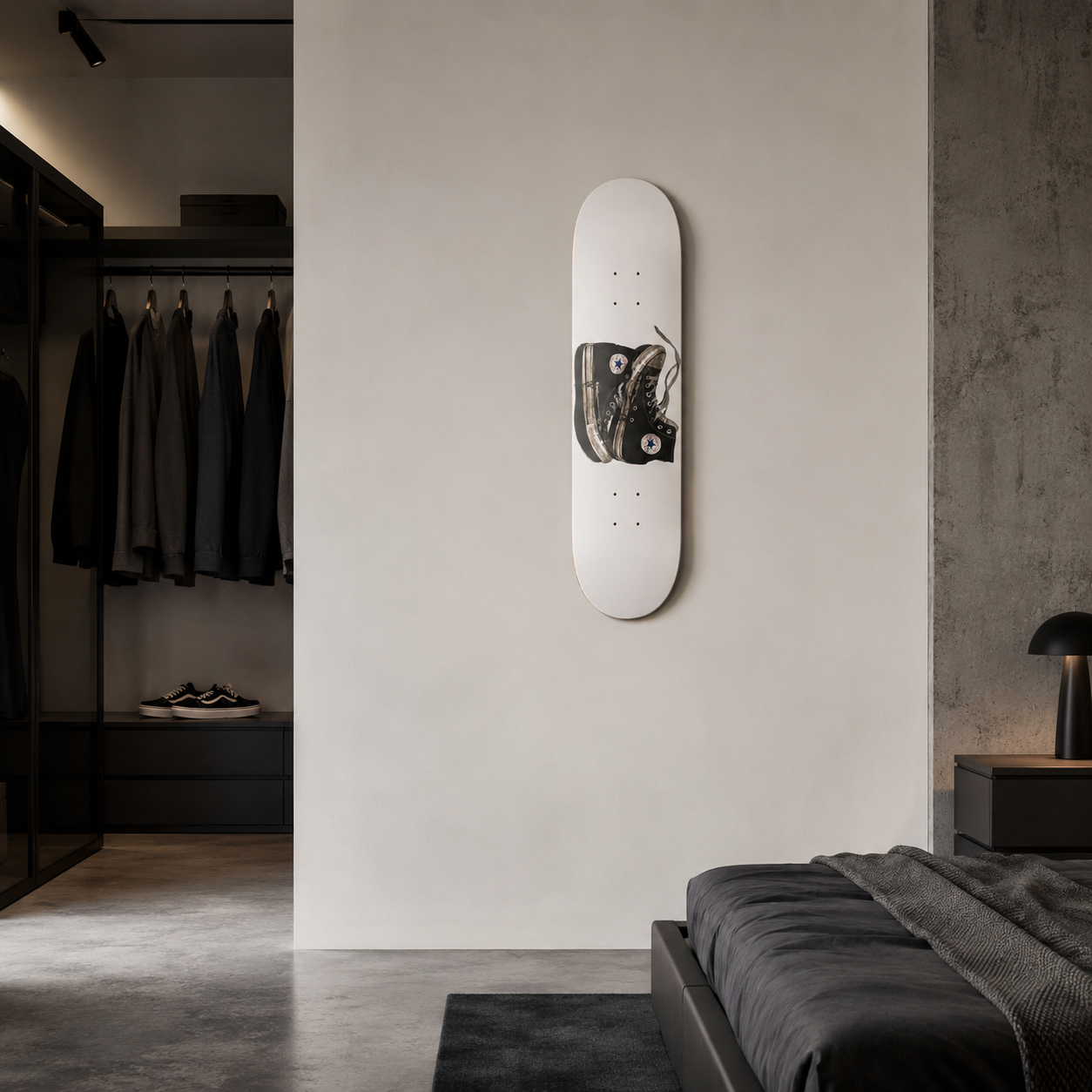 Converse - skate decorativo ilustrado de pared