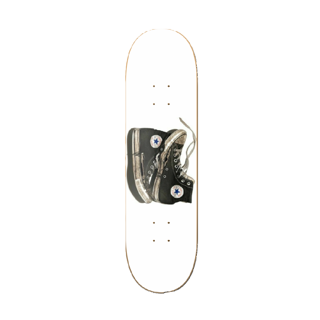 Converse - skate decorativo ilustrado de pared vista 2