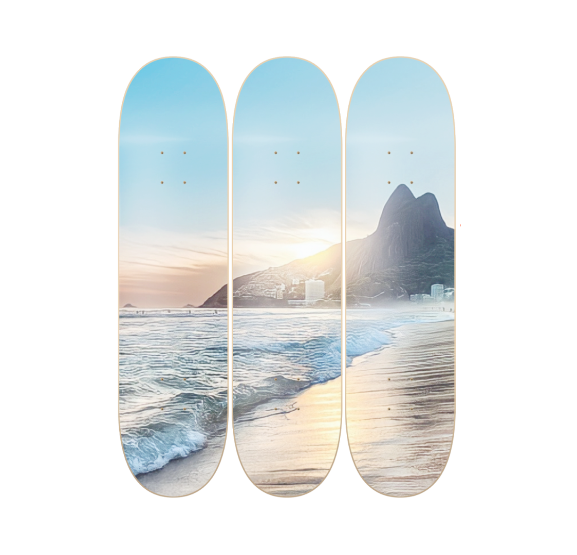 Copa Cabana - Copacabana playa en tabla de skate decorativa vista 2