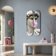 David Gum - skate decorativo ilustrado de pared