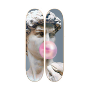 David Gum - skate decorativo ilustrado de pared vista 2
