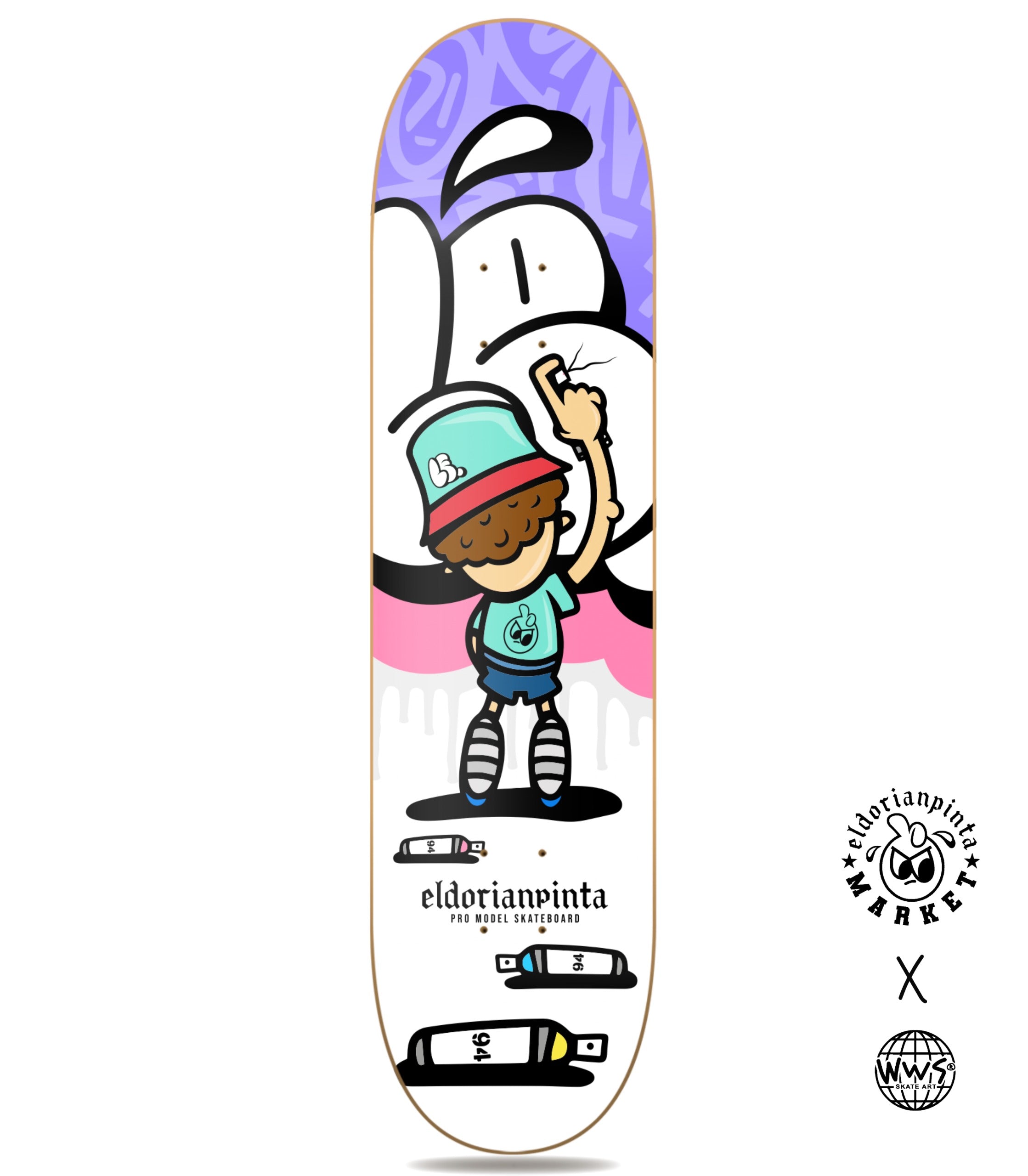 El Dorian 5 - arte mural en skate de pared vista 2