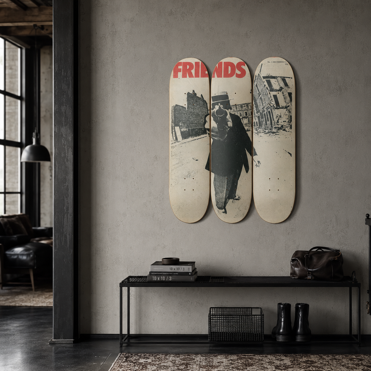 Friends - skate decorativo diseño de pared