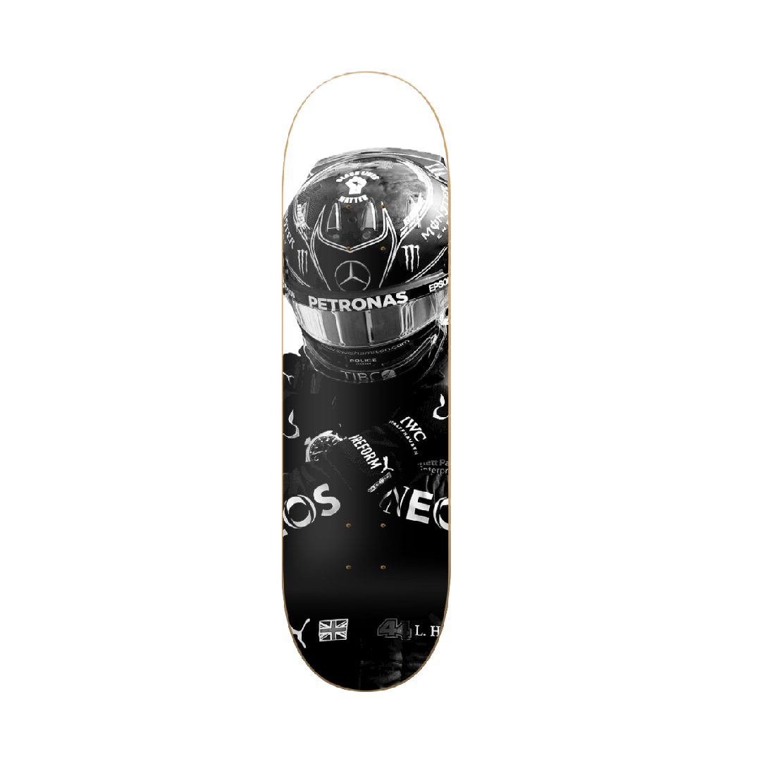 LH - Lewis Hamilton Fórmula 1 en tabla de skate decorativa