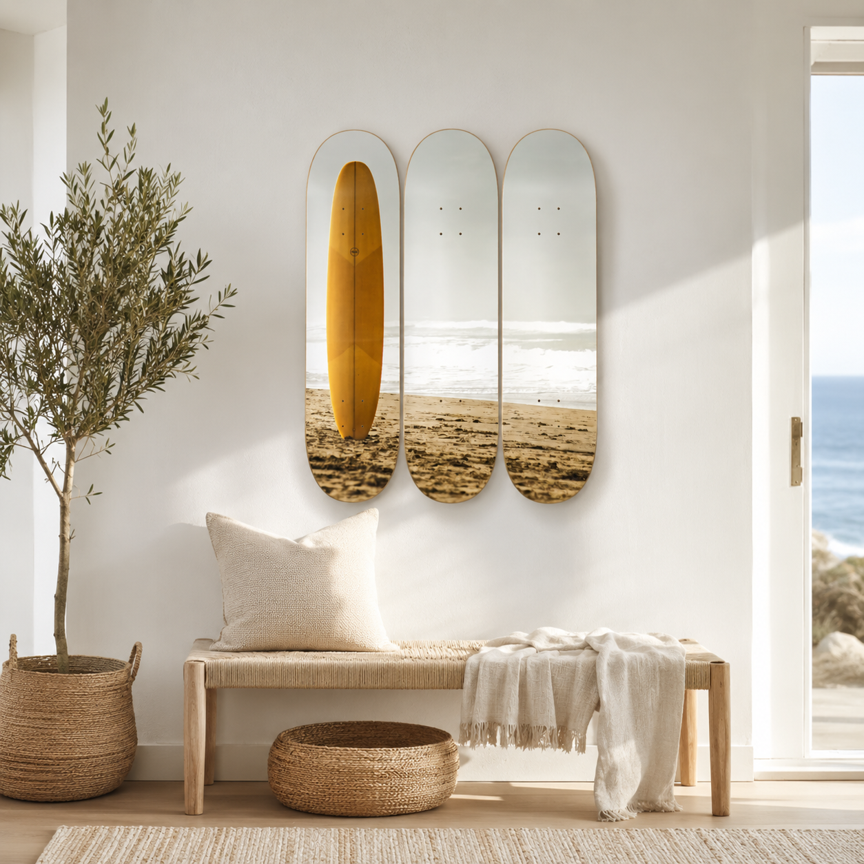 Long Board - skate decorativo paisaje de pared