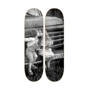 Love - skate decorativo ilustrado de pared vista 2