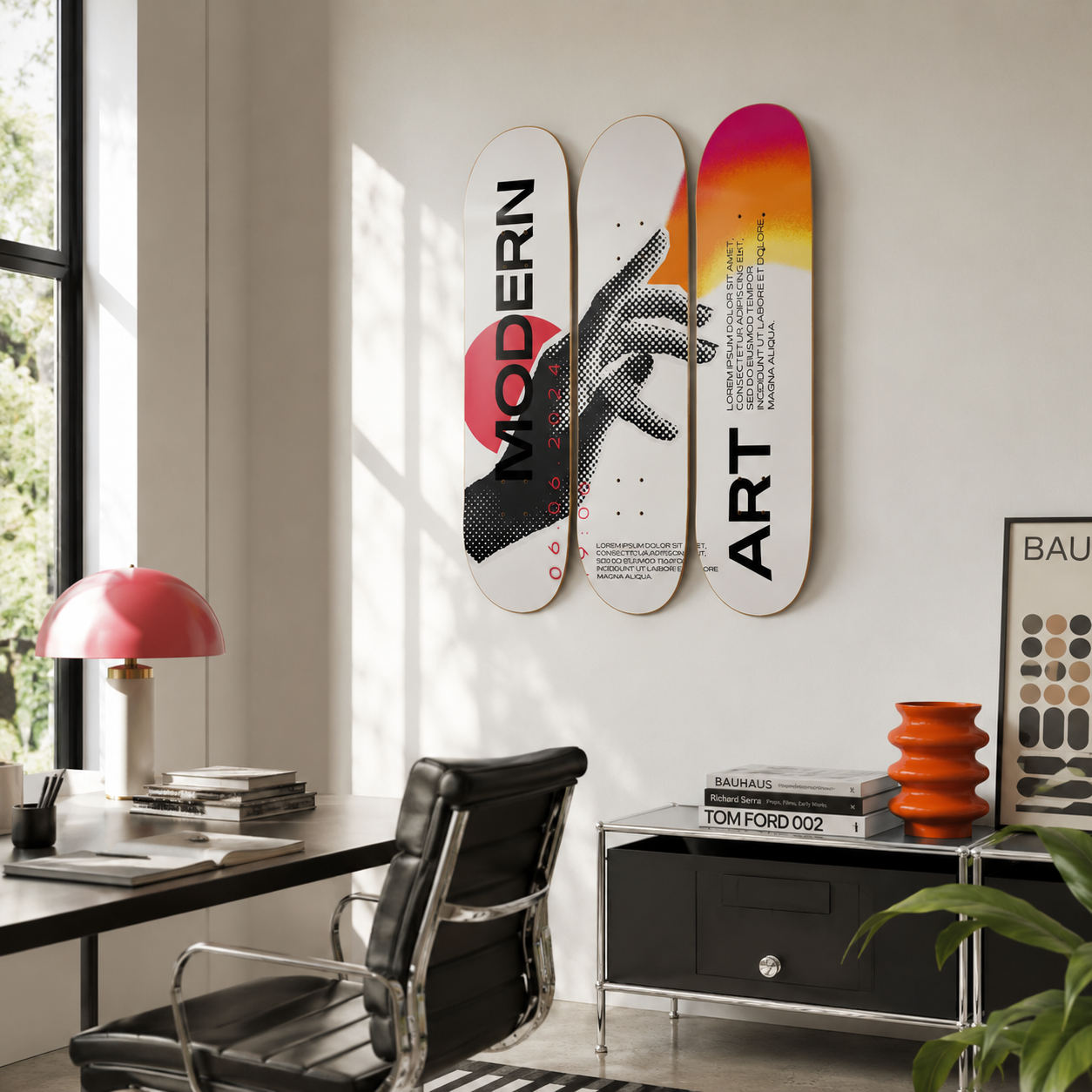 Modern Art - skate decorativo diseño de pared