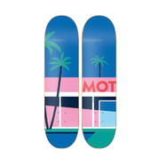 Motel Palms - skate decorativo ilustrado de pared vista 2
