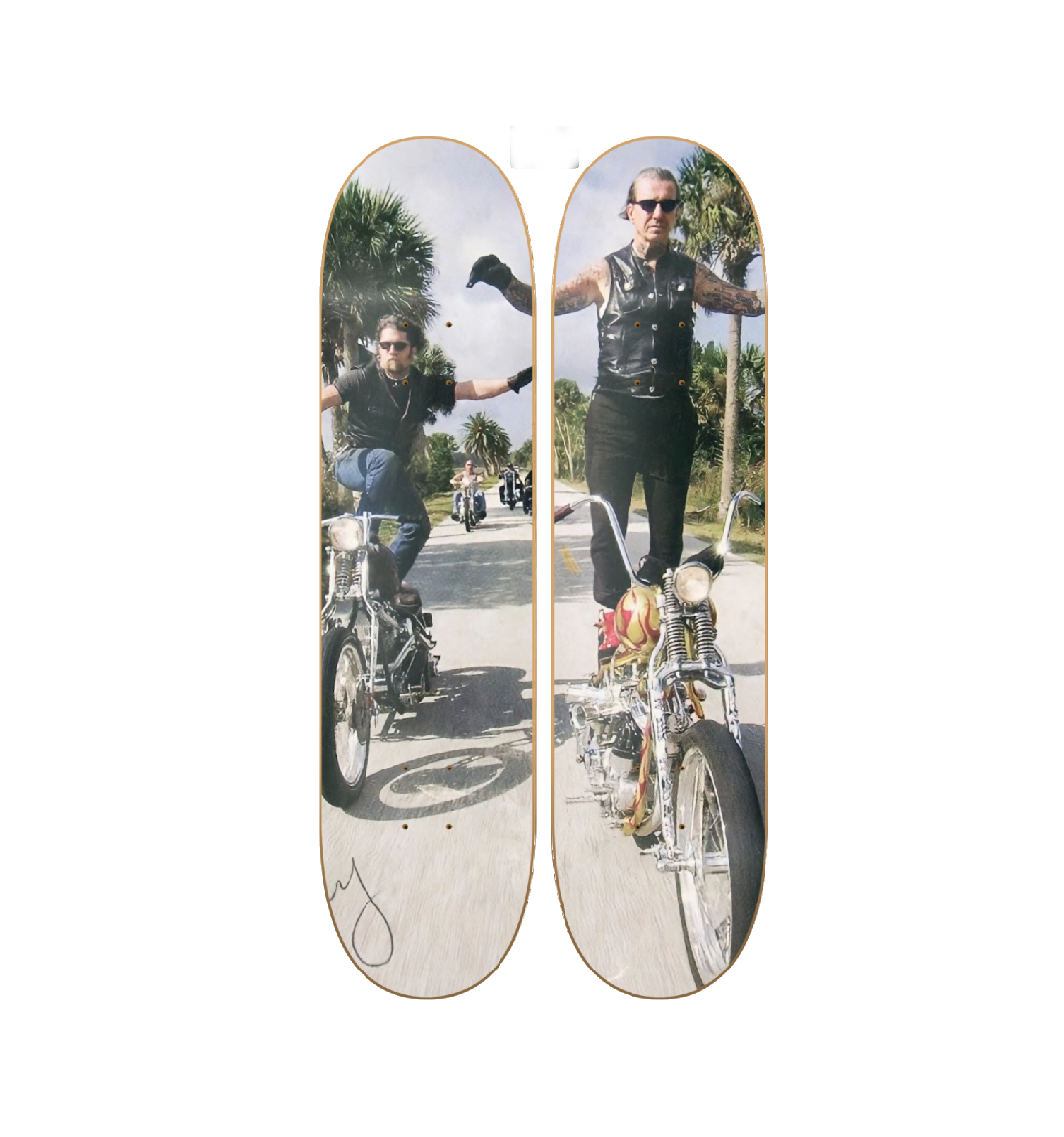 Moto Surf - surf y moto en tabla de skate decorativa vista 2