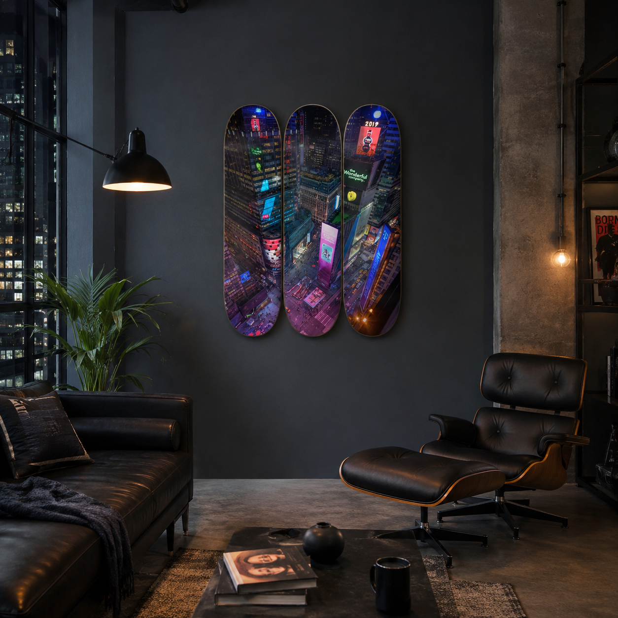 NY Times - Nueva York en tabla de skate decorativa