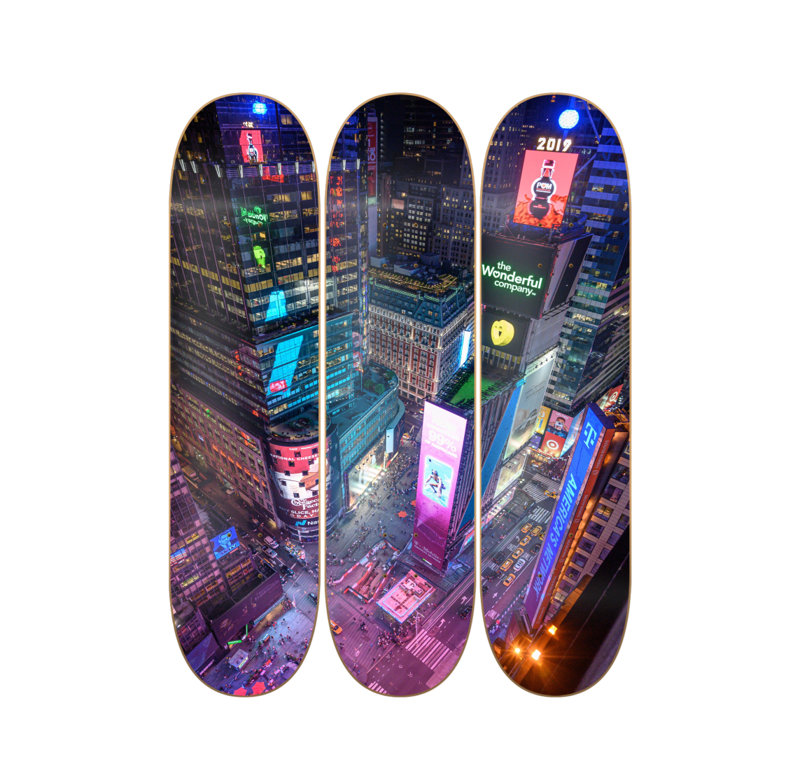 NY Times - Nueva York en tabla de skate decorativa vista 2