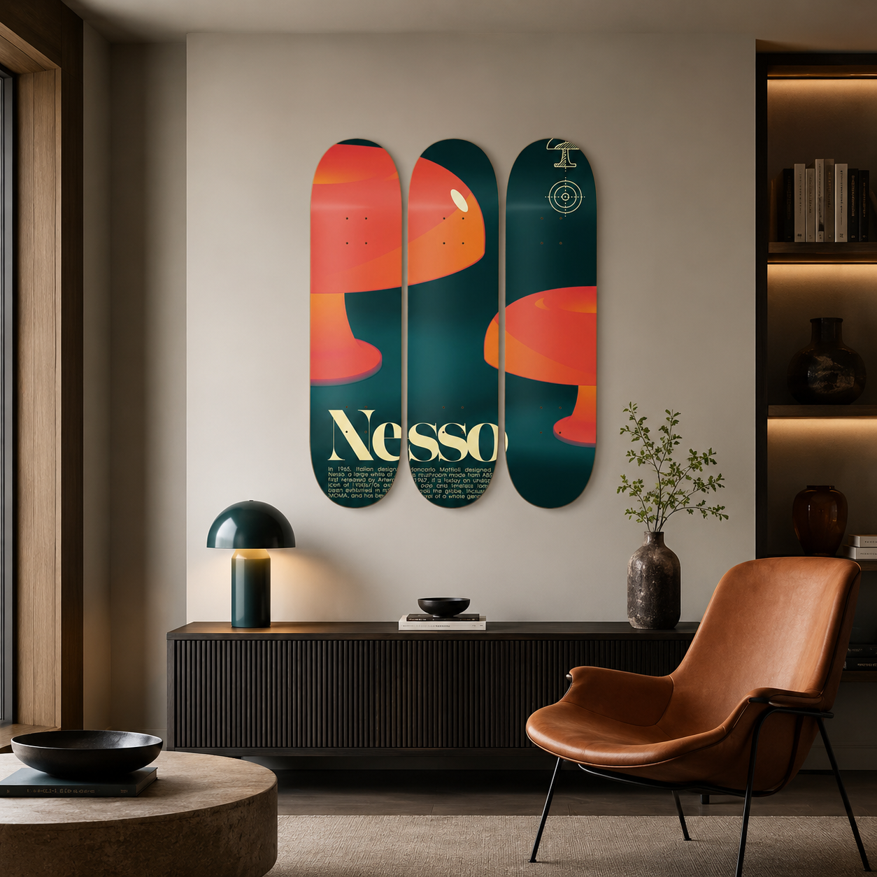 Nesso - skate decorativo diseño de pared