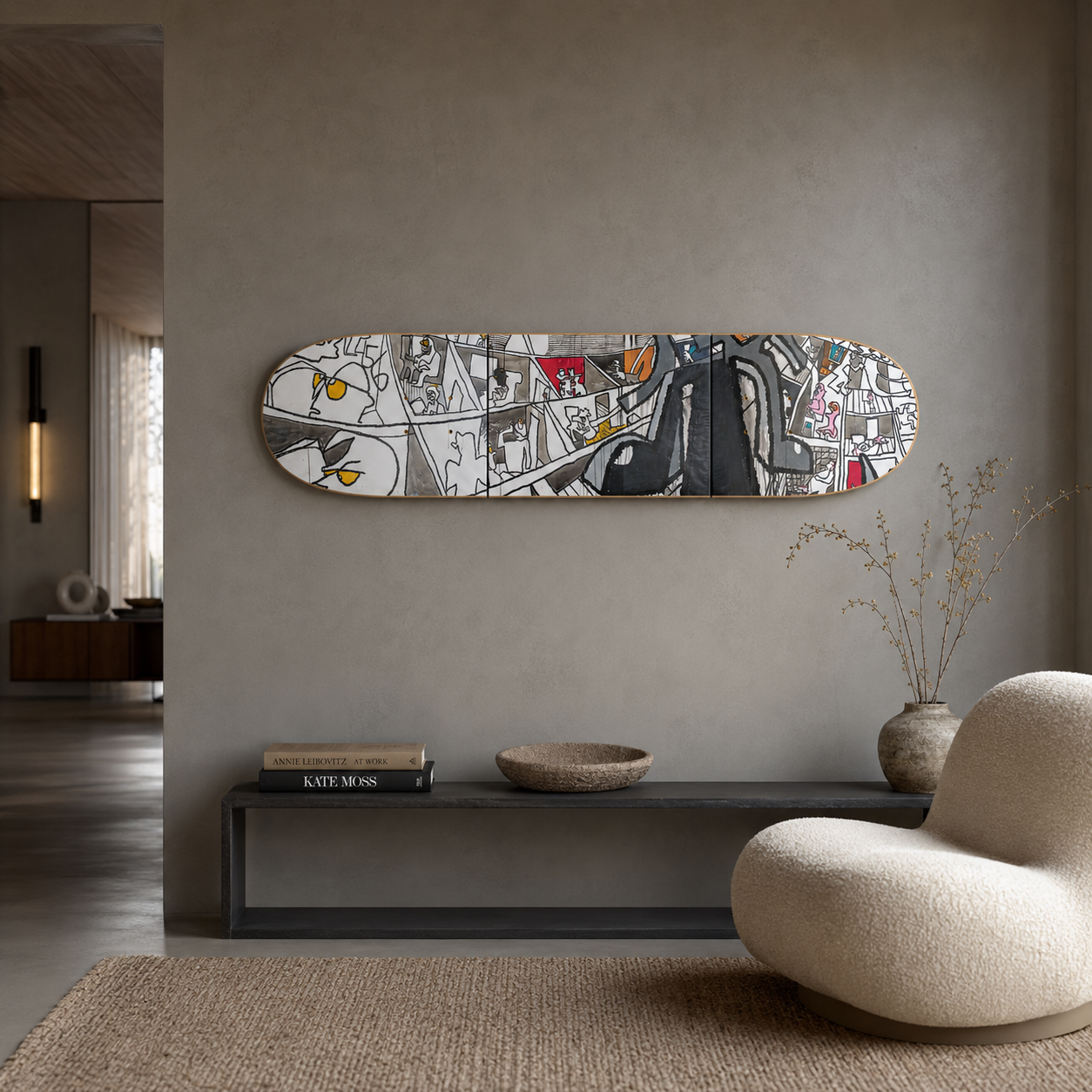 Oficina - Bororo - obra de Bororo en skate decorativo