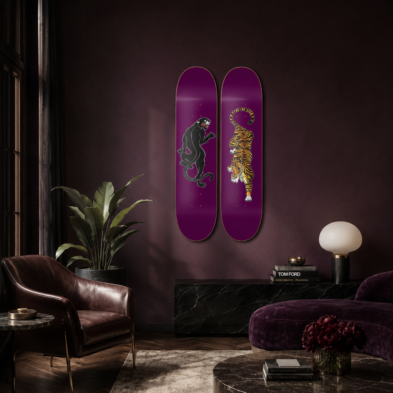 Panter Tiger - skate decorativo animales de pared