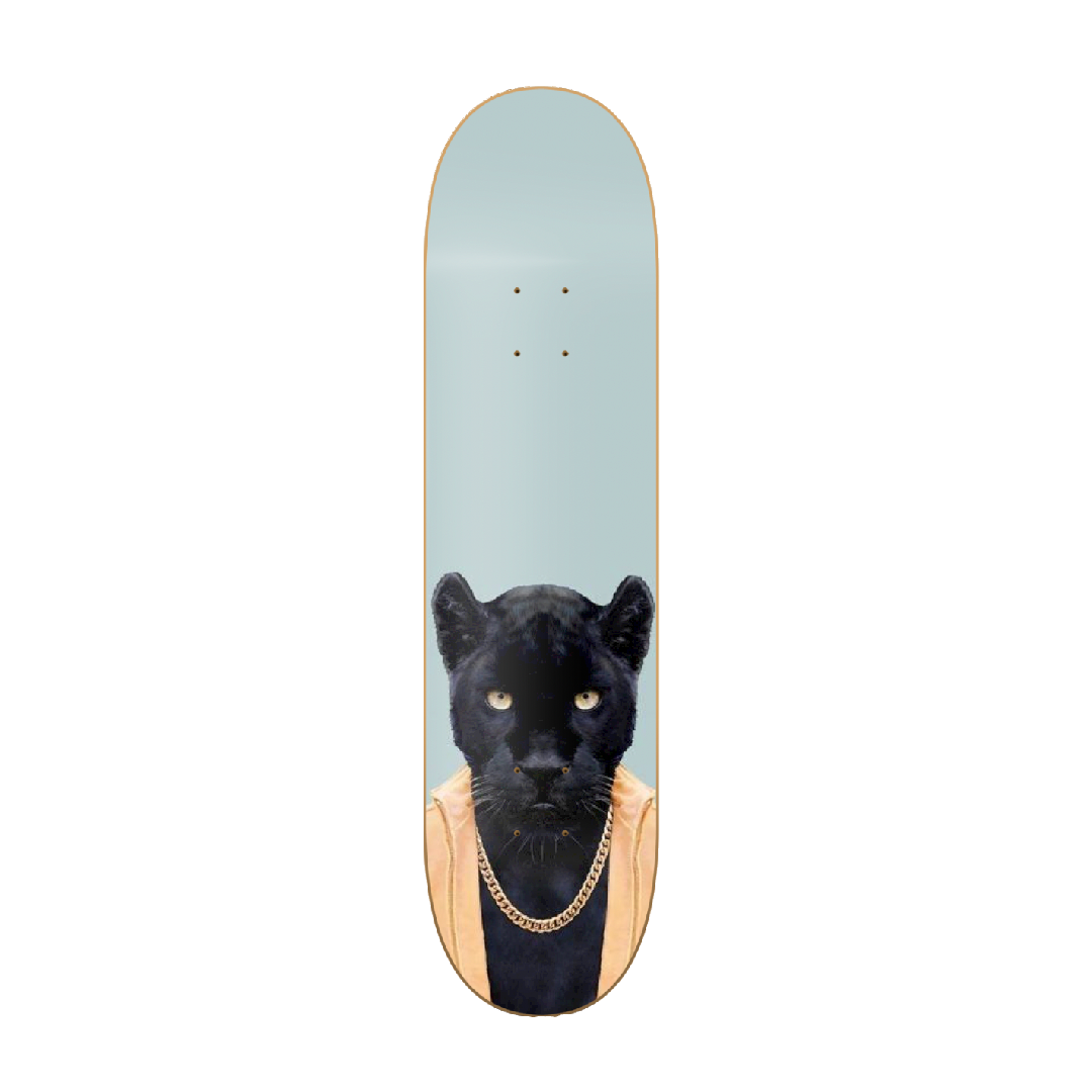 Panther Party - skate decorativo ilustrado de pared vista 2