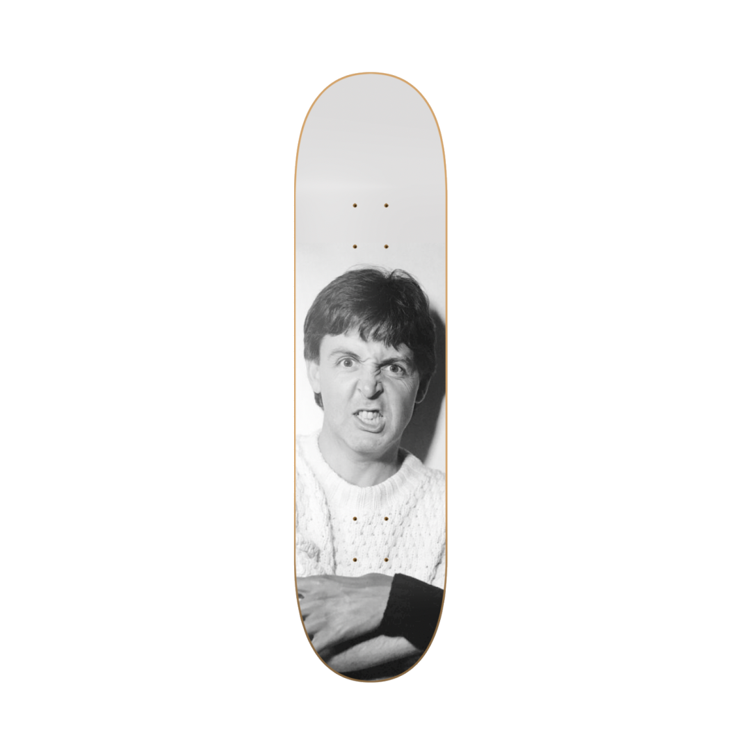 Paul MCartney - Paul McCartney en tabla de skate decorativa
