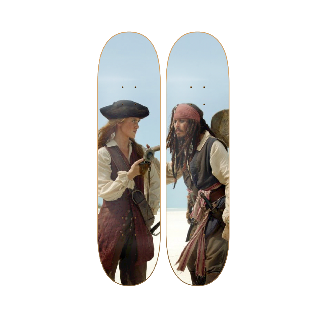 Pirates - skate decorativo cine y series de pared